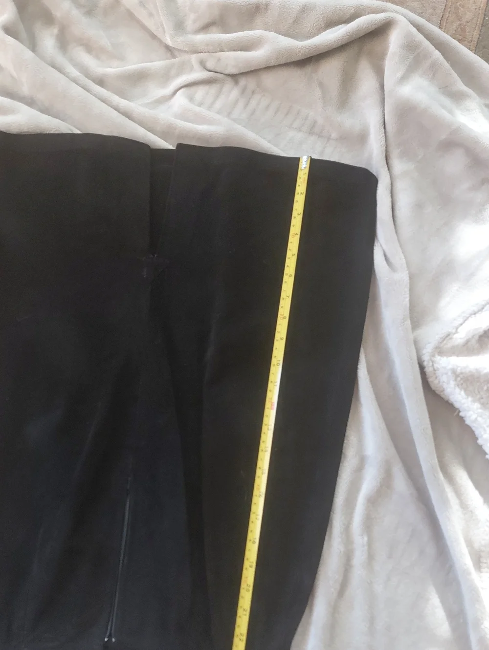 Vintage Genuine Suede Leather Pencil Skirt Black Size 9 High Waist